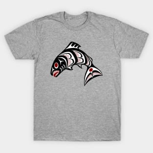 Northwest Pacific coast Haida art Salmon T-Shirt